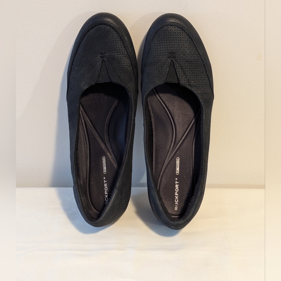 Rockport Shoes - Rockport Tru365 Comfort size 10 EU 41.5  black heels wedge shoe. Leather Upper.